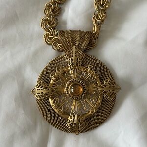 Sarah Cavender Metalworks Gold Statement Necklace